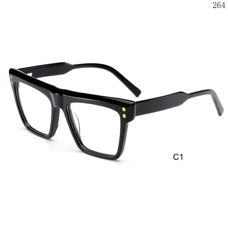 Dachuan Optical H2802 China Supplier Good Quality Acetate Optical Glasses Armações Ópticas with Flat Top Frame (6)